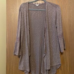 Purple cardigan